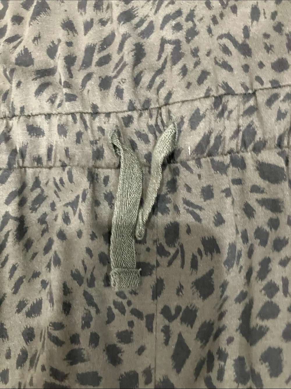 Treasure & Bond Olive and Black Leopard-Spot Jumpsuit, Like New, Size 10/12